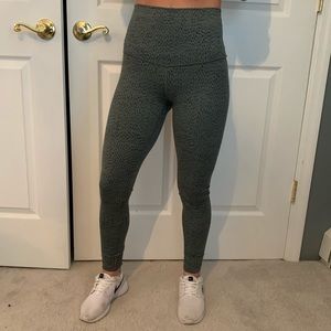 Grey Lululemon Cheetah Print Leggings